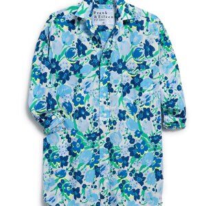 NWT Frank & Eileen Shirley Oversized Button-Up Shirt Liberty Print